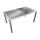 Table à manger chromée design et production par Fratelli Orsenigo
