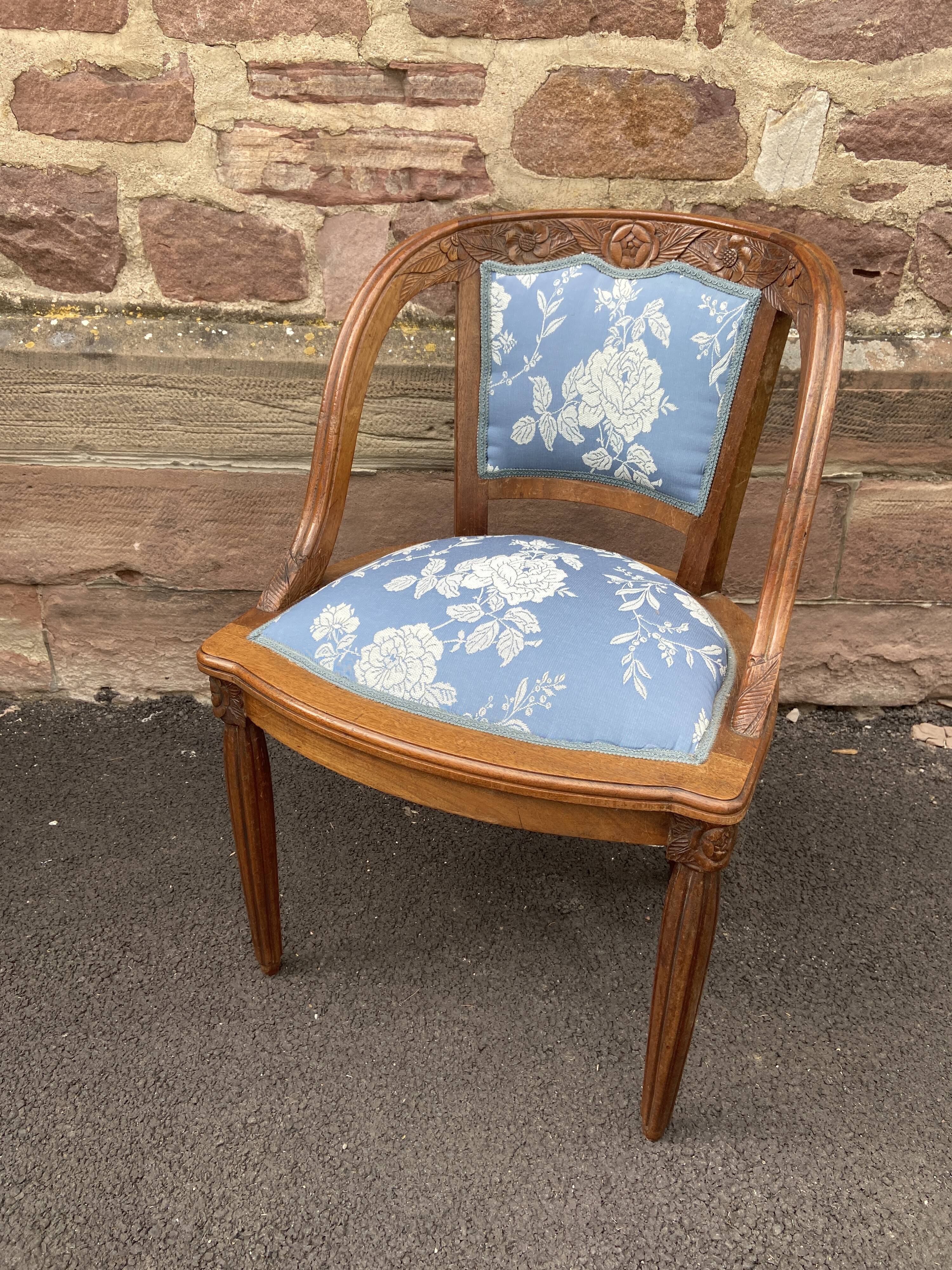 Office armchair gondola art deco mahogany 1930