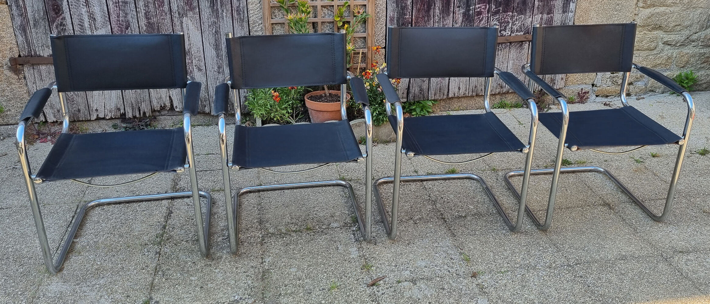 Series of 4 armchair