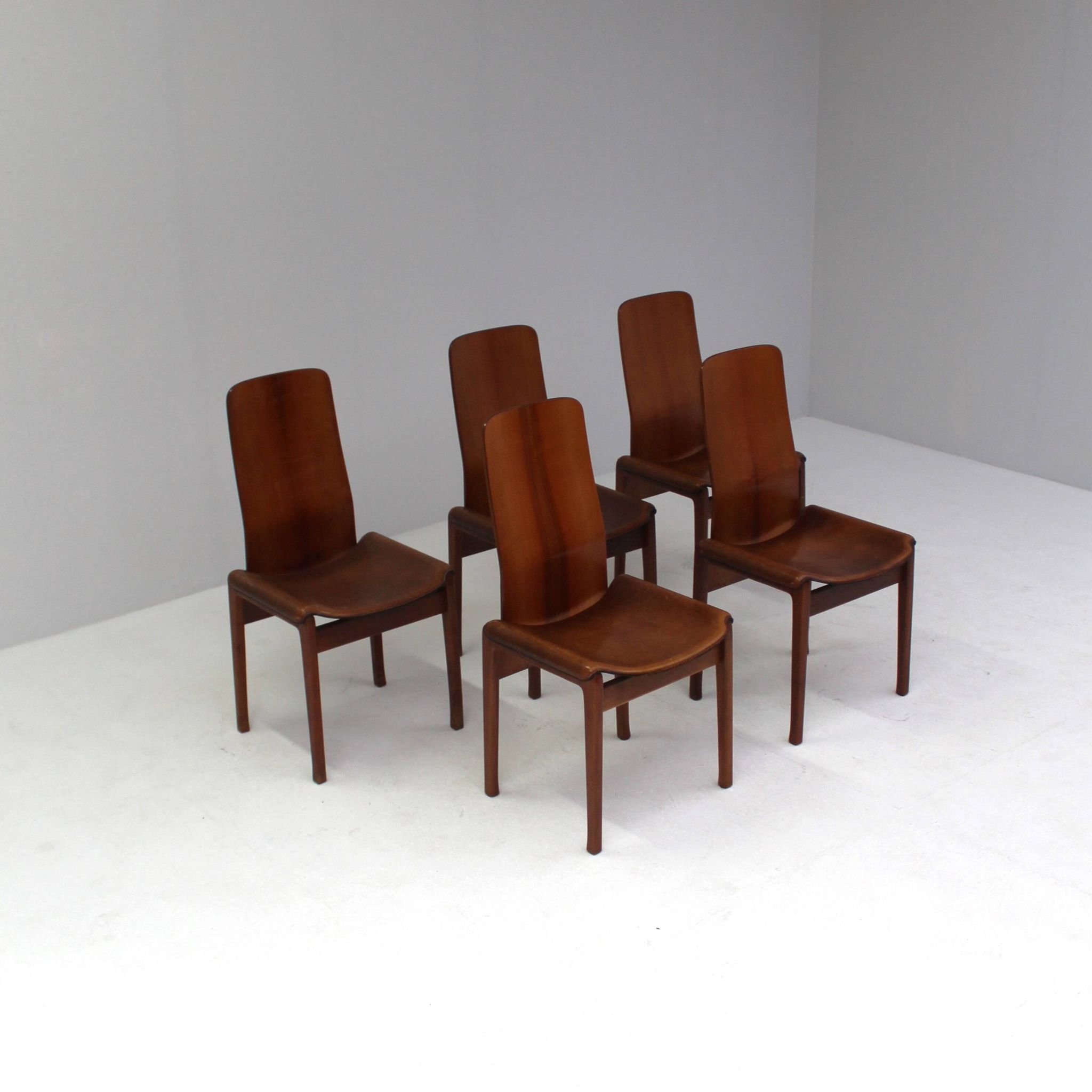 Fiorenza chairs by Tito Agnoli for Molteni, Set of 6