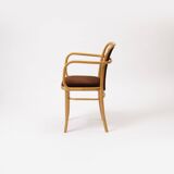 Set o 4 bentwood chairs in brown velvet by TON