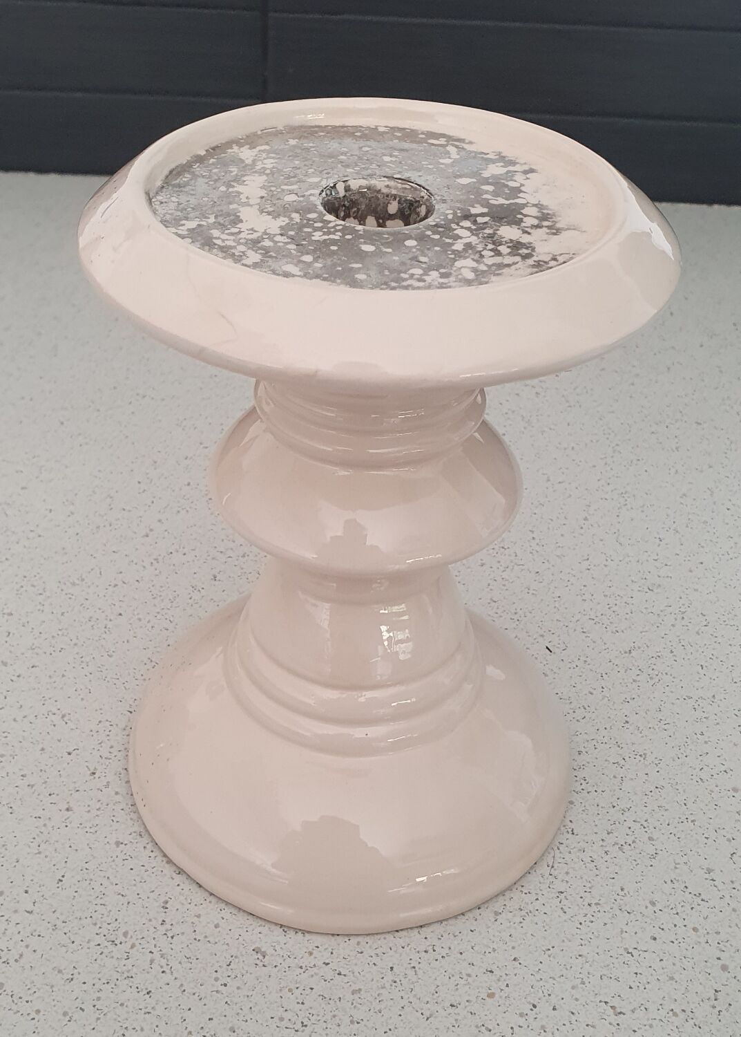 Large porcelain candle holder