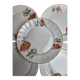 Set of 5 dessert plates in porcelain – Poppy floral design