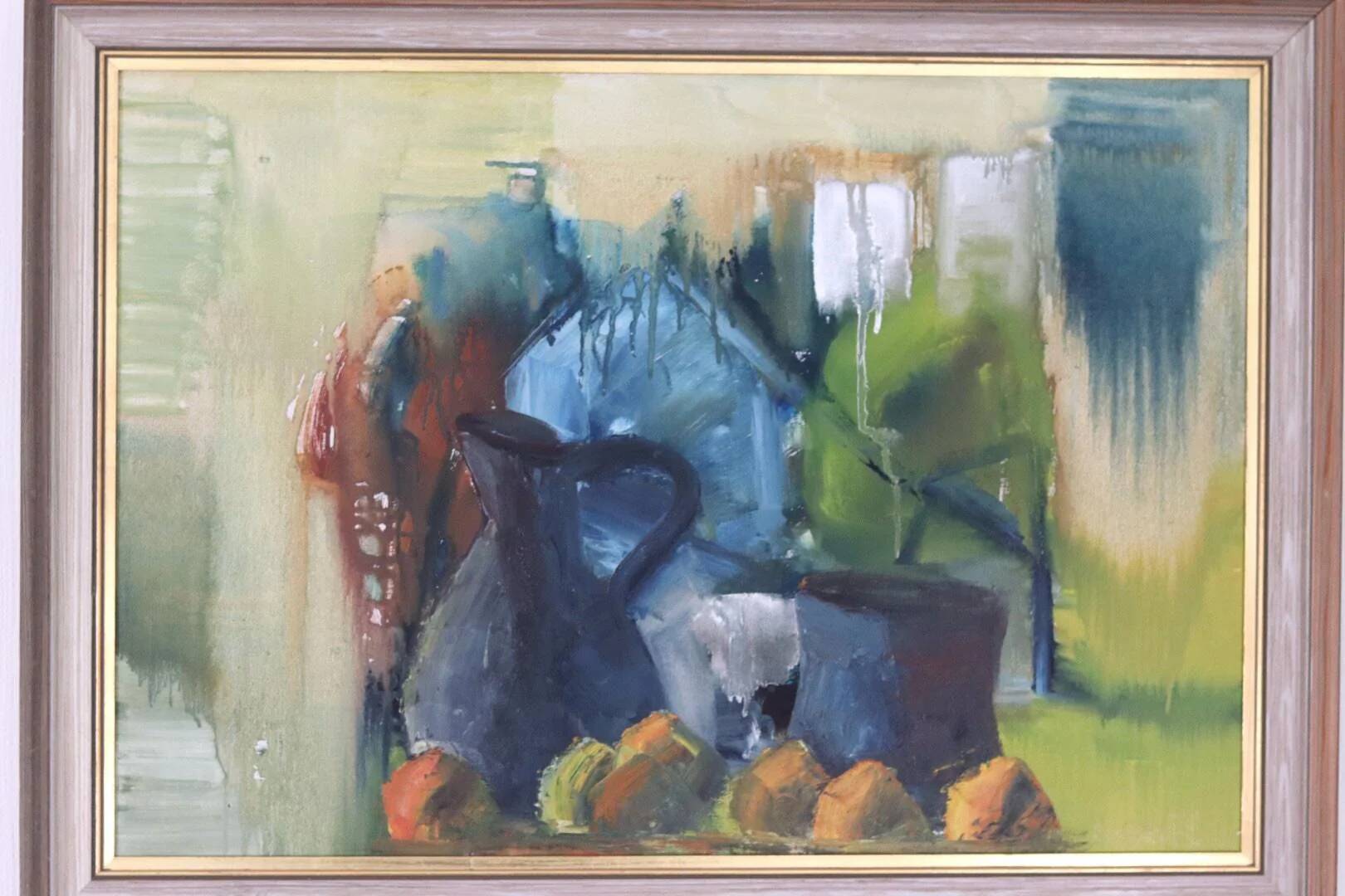 Huile sur toile suédoise originale – « Nature morte vibrante »