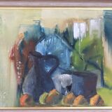 Huile sur toile suédoise originale – « Nature morte vibrante »