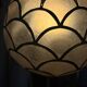 Floral floor lamp in brass and Capiz shell, 1970