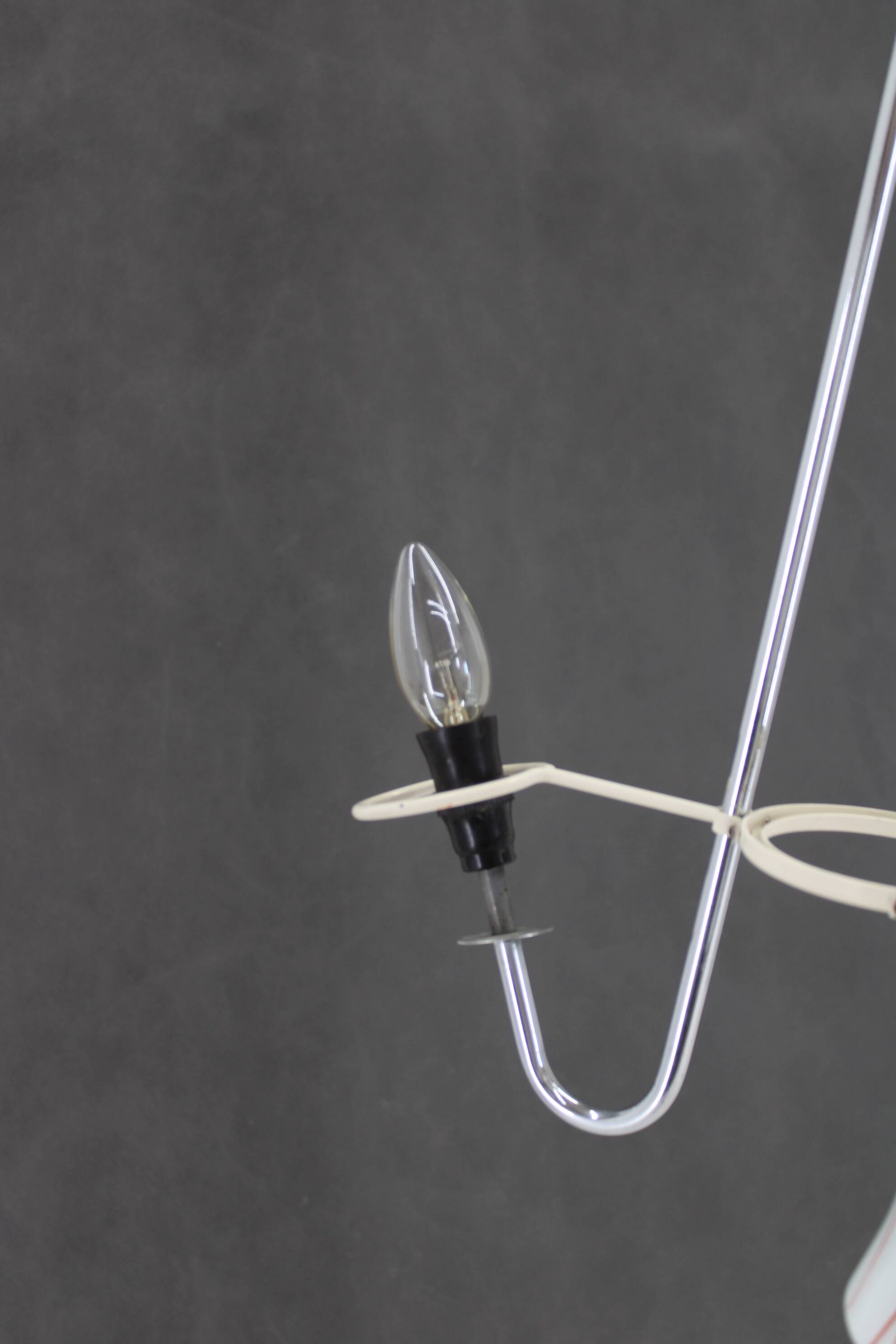 1970s Glass Chandelier , Czechoslovakia