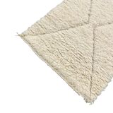 XL beige wool runner / carpet Beni Ouarain