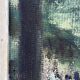 Gouache watercolor on paper by guy riou sous bois 1952 frame ceruse