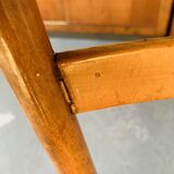 Pair of Italian chairs wood and rope