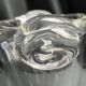 Daum, crystal vase with coiled sockets circa 1970