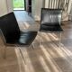 2 leather Airport armchairs by Hans Wegner - Denmark 1980s