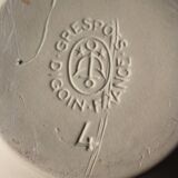 Vintage two-tone glazed stoneware salad bowl Digoin