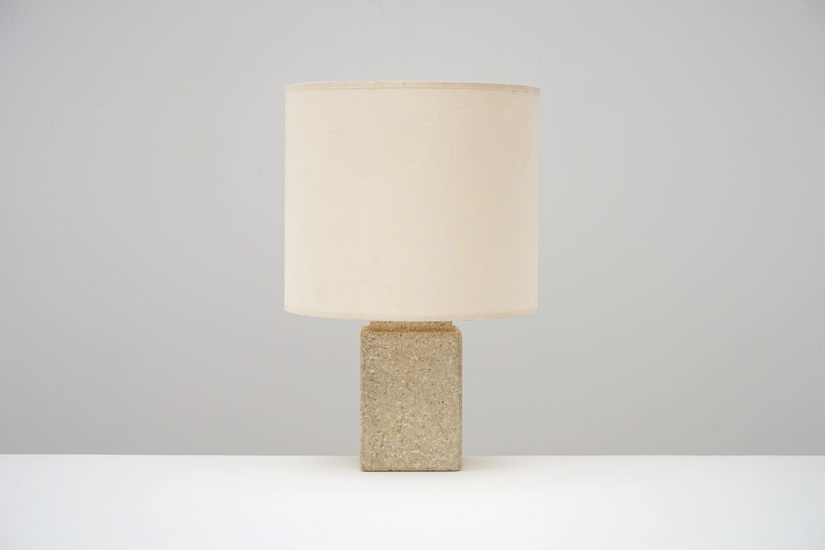 Lampe de table en pierre d'Albert Tormos circa 1970