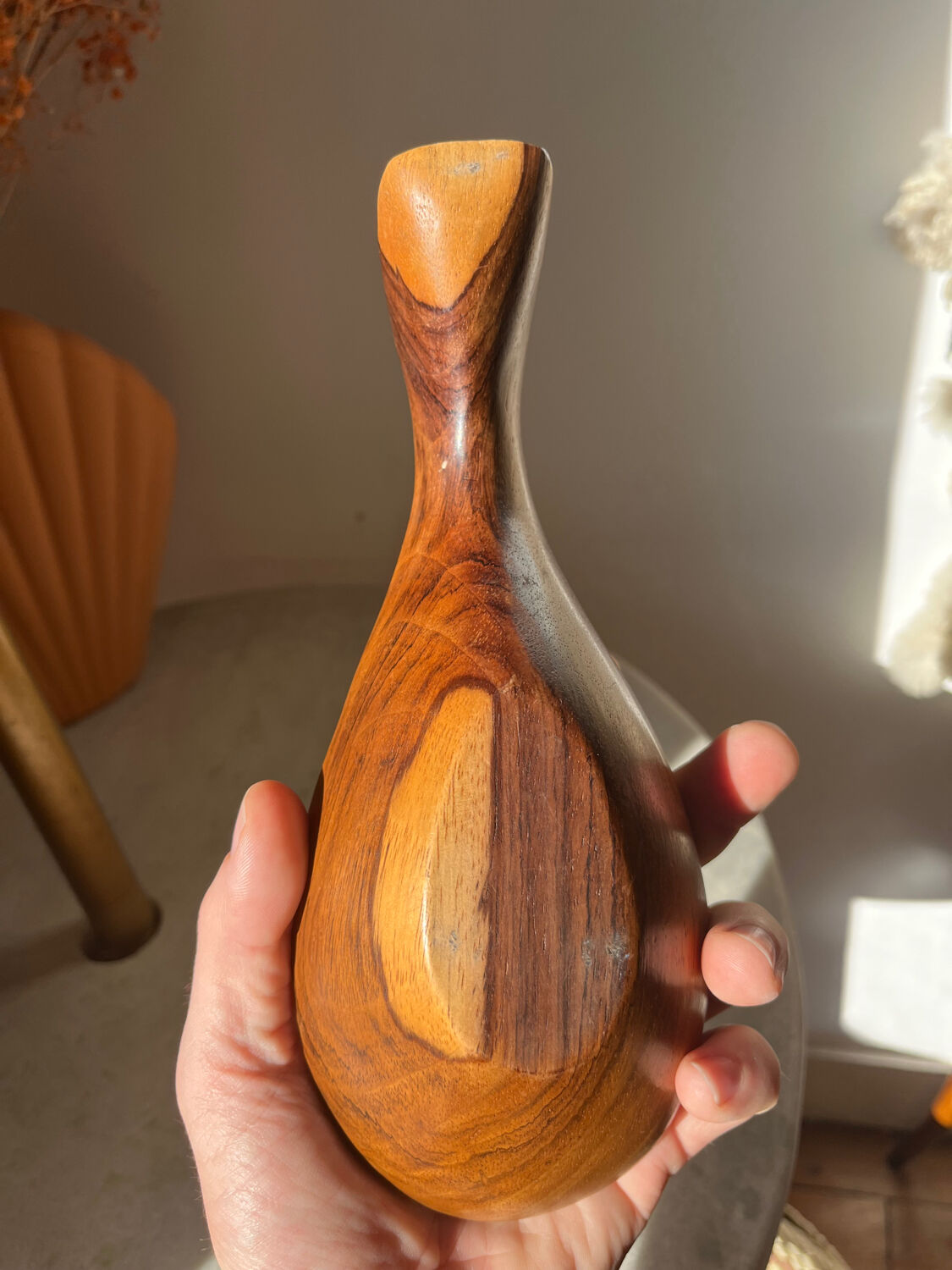 Jean Gillon, Brazil. Rosewood bowl with handle