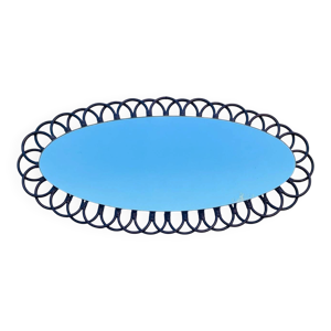 Miroir ovale en bambou