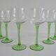 Set of six vintage stemmed glasses, 1960s.
