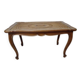 Vintage low caned table - 80 x 46 cm