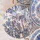 Mismatched antique soup plates