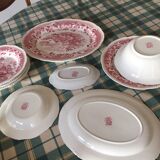 English tableware red 1930 china pattern
