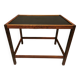 Smaller lamp/Side table of rosewood with black formica tabletop, designed by Kurt Østervig.
