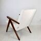 Fauteuil vintage B-310 VAR blanc crème bouclé années 1970 - 2 pièces disponibles