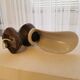 Pair of wood and earthenware sconces