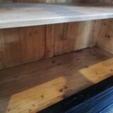 Parisian glazed wardrobe, Vintage painted showcase library