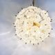Mid century brass and crystal sputnik chandelier by Val saint lambert, 1960s