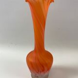 Vase orange glass paste 20cm