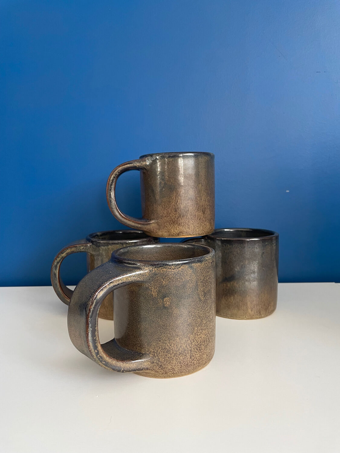 Lot de 4 mug en grès art ceram grand feu