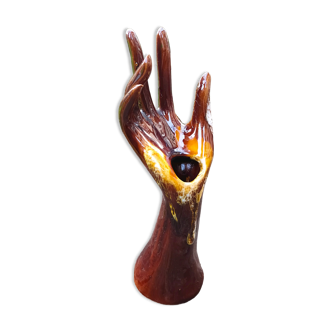 Ringer or soliflore in Vallauris ceramic.