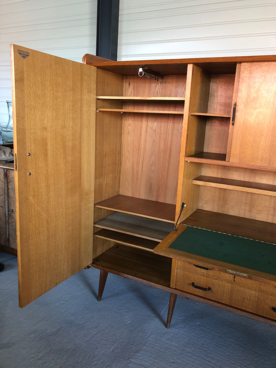 Vintage wardrobe from the 50s, produced by SAM furniture “half-century”