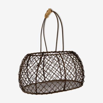 Vintage metal handle basket