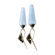 Pair of wall lamps, LUNEL edition, 1961, Paris, vintage 50s, 60s