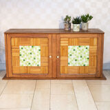 Row in oak, bamboo and mosaic