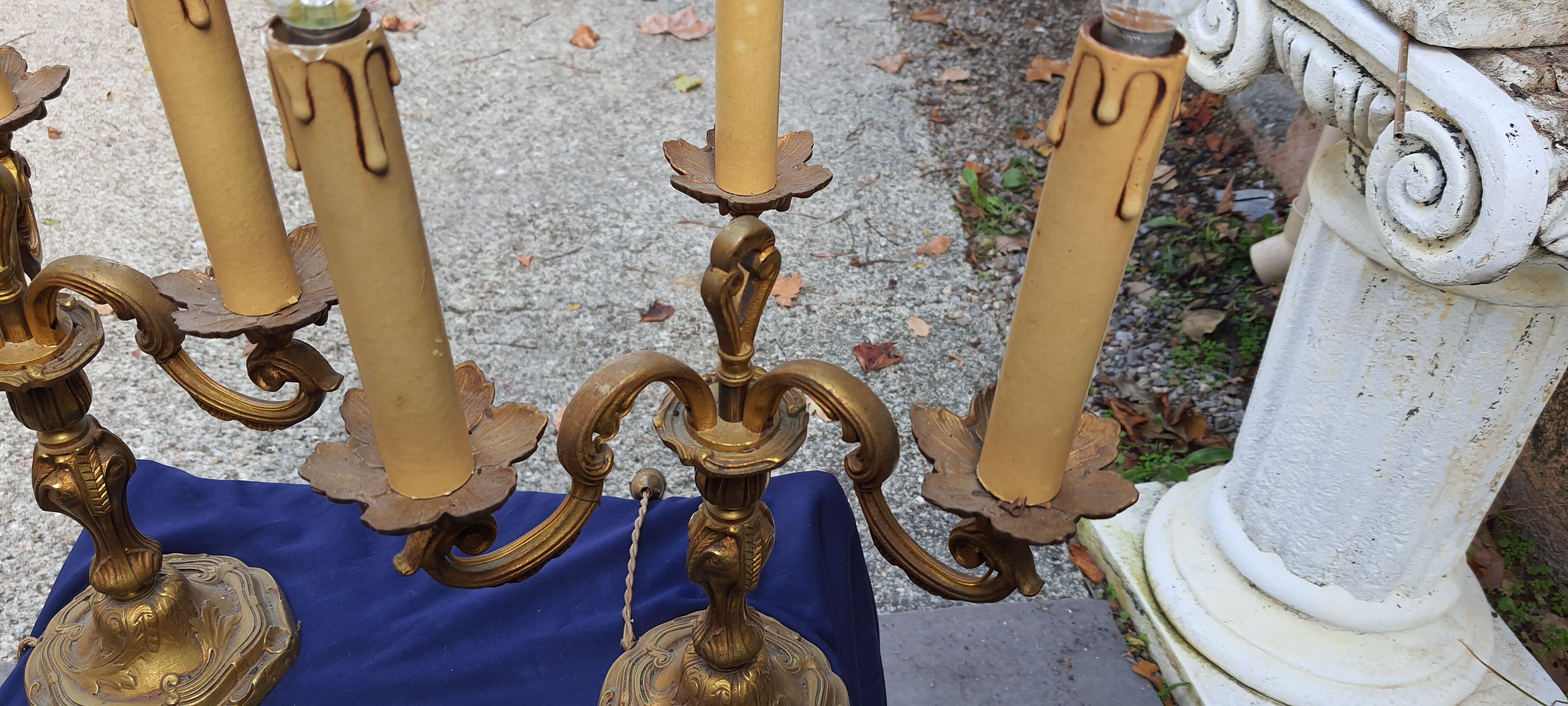 Bronze candelabras