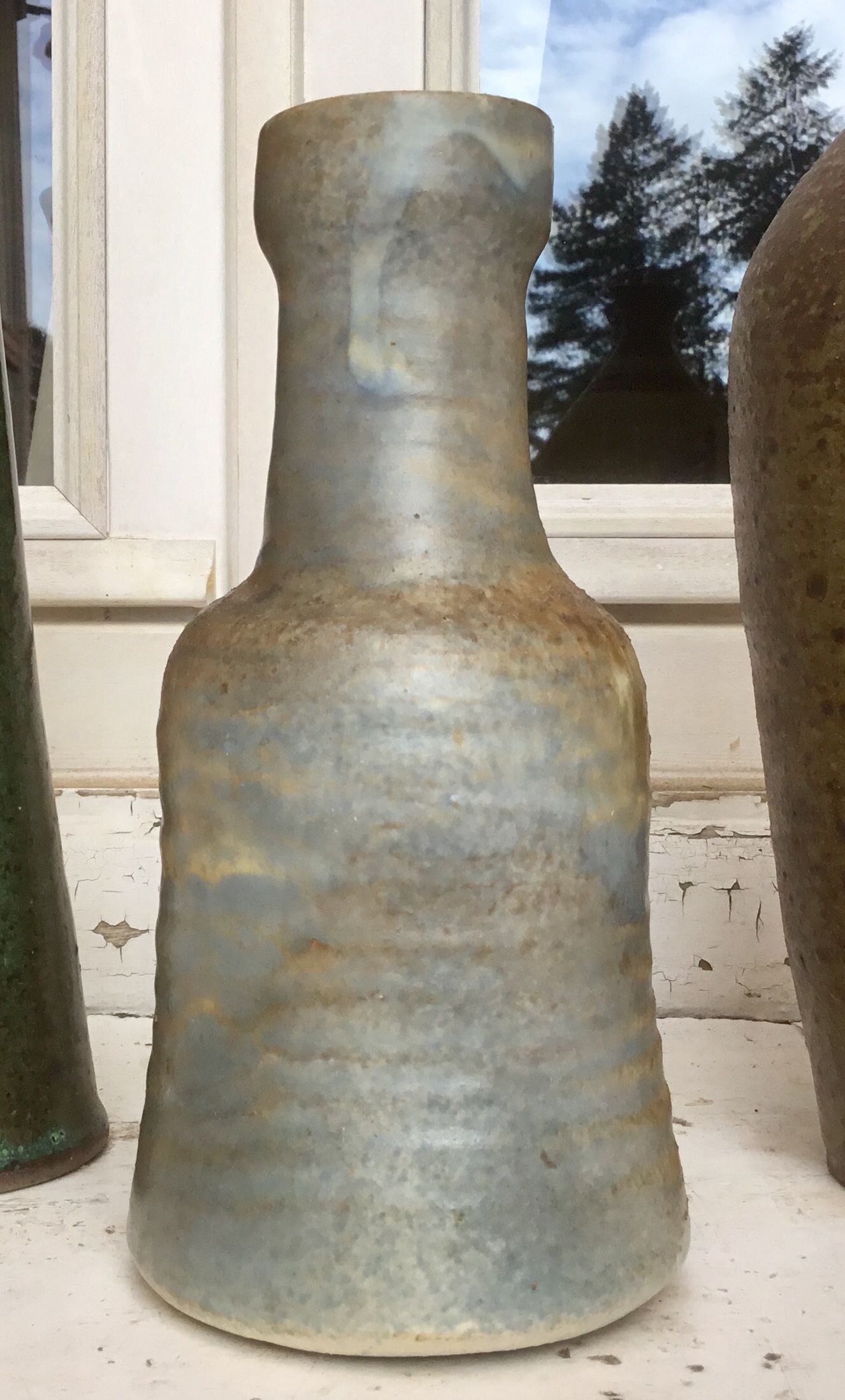 Vintage sandstone vase trio