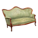 Antique Louis-Philippe canapé in mahogany and velvet, Italy, 19th century