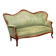 Antique Louis-Philippe canapé in mahogany and velvet, Italy, 19th century