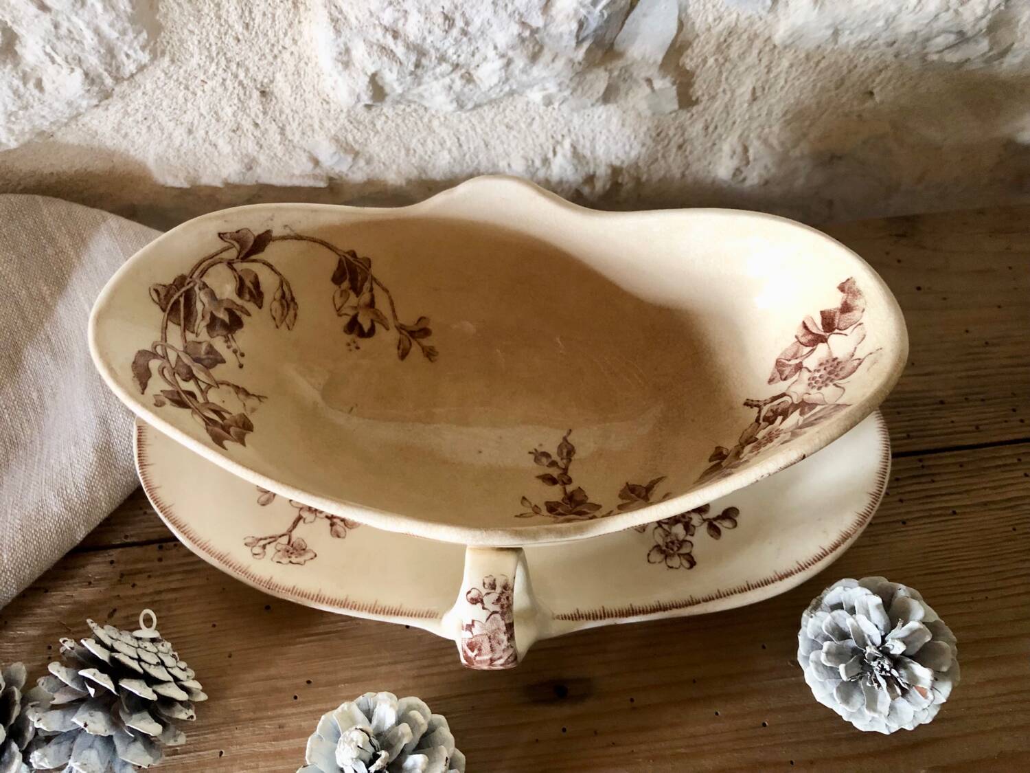 Jules Vieillard Bordeaux Ironstone Sauce Boat