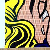 Original pop-art poster, reissue by Roy Lichtenstein "kiss v 1964"