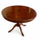 Vintage Extendable Round Dining Table in Burl Walnut Veneer, ca. 1930