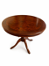 Round extendable dining table in burl walnut veneer, circa 1930.
