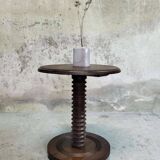 Turned wooden pedestal table