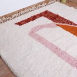 Unique natural wool Moroccan rug 3x2 m