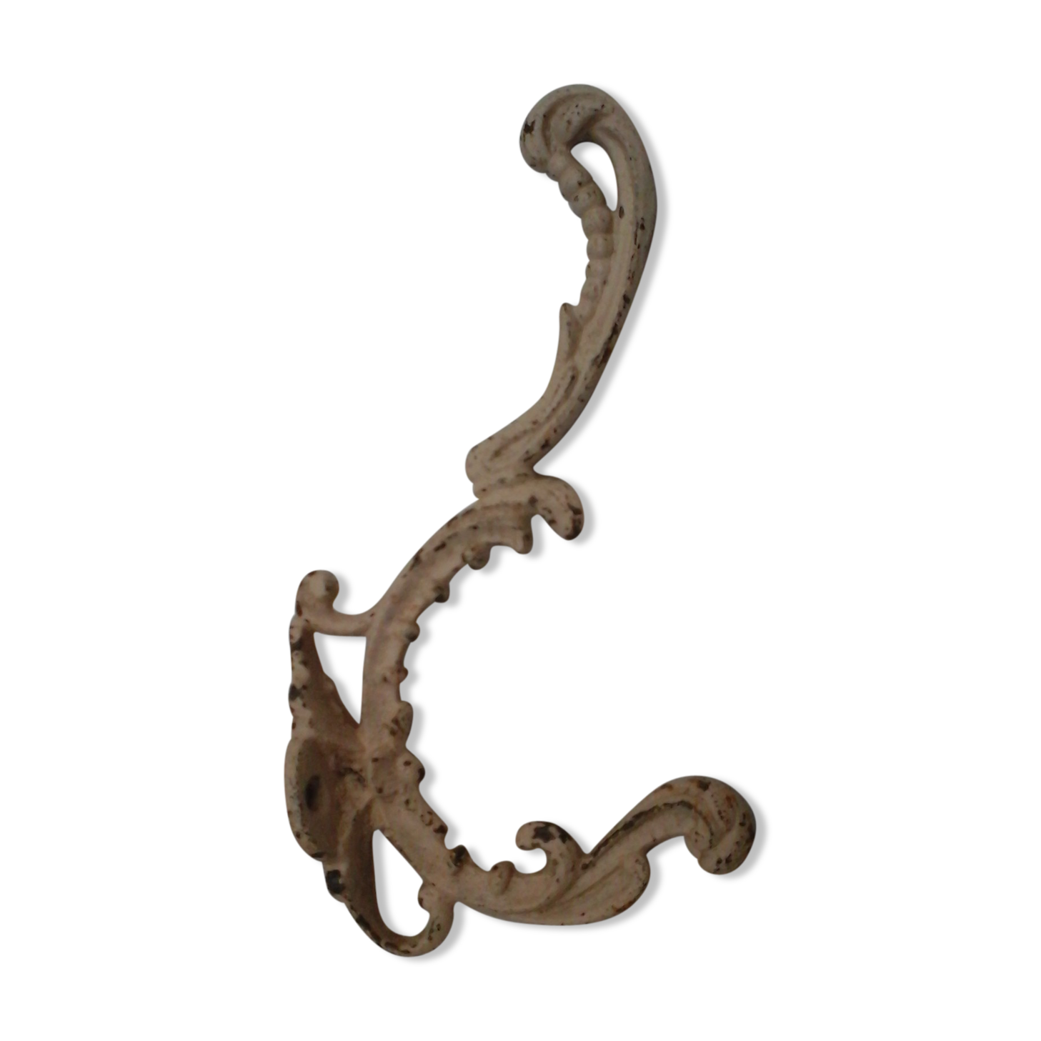 Chiseled cast iron patère