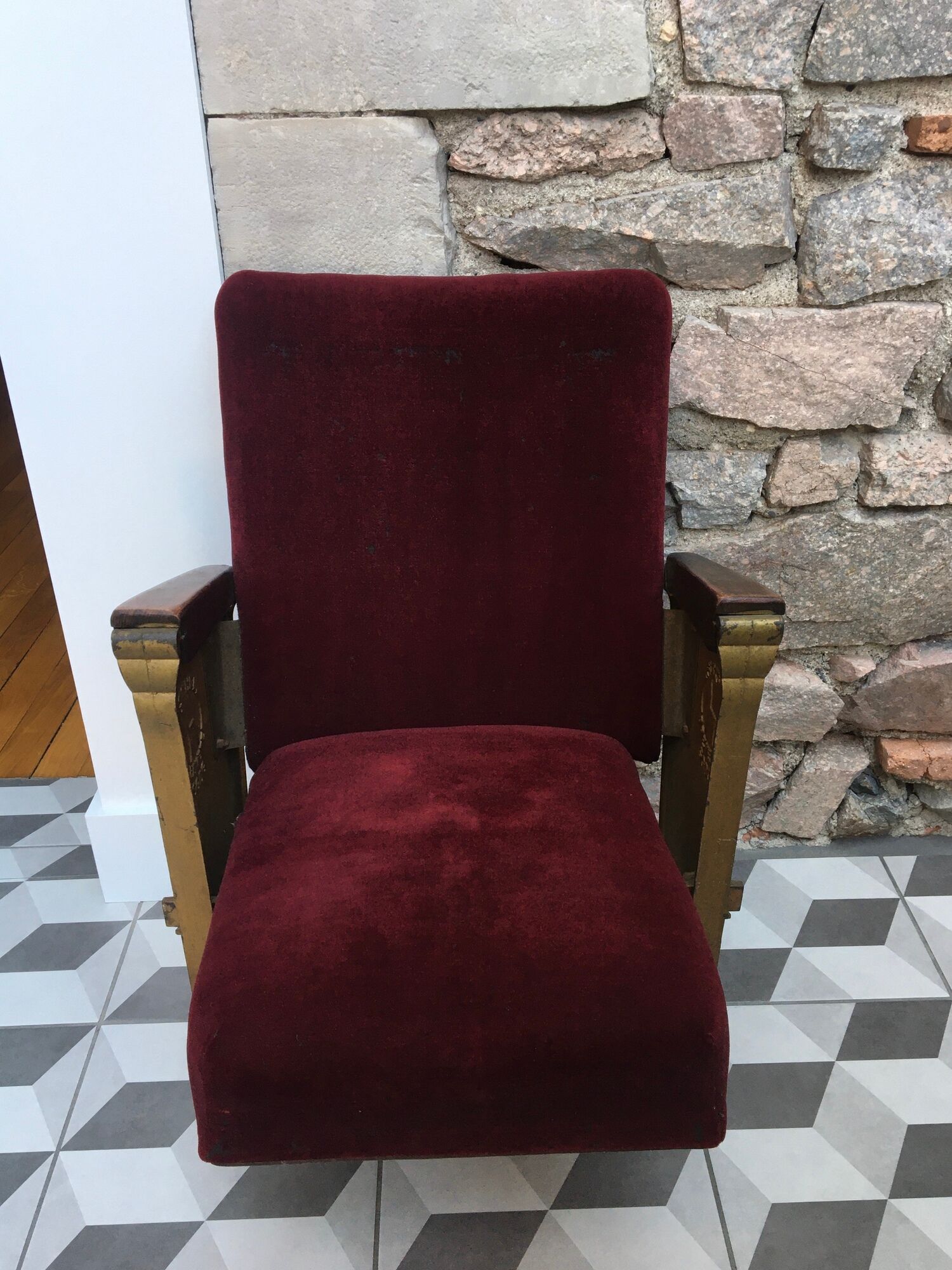 Theatre armchair - Art Deco cinema - Manufacture Fischel