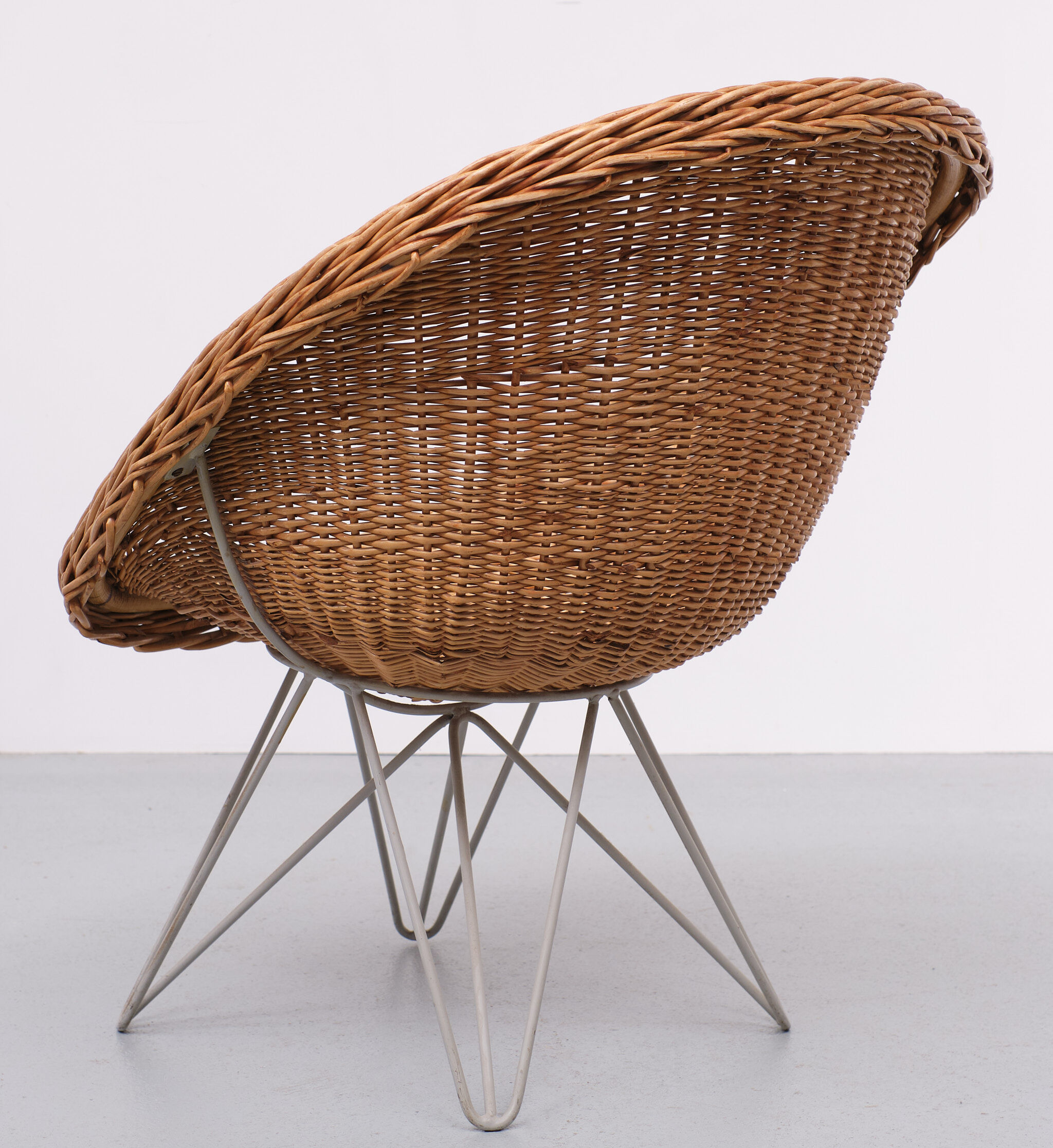 Wicker chair Design Teun Velthuizen for Urotan 1950s Holland