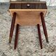 Antique Nightstand Lacquered Wood Drawer Mid-Century Vintage